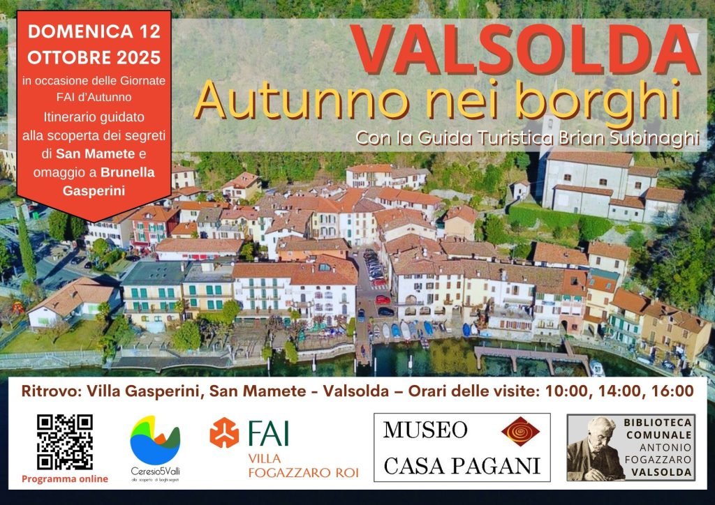Valsolda Autunno nei Borghi 2025, visite guidate