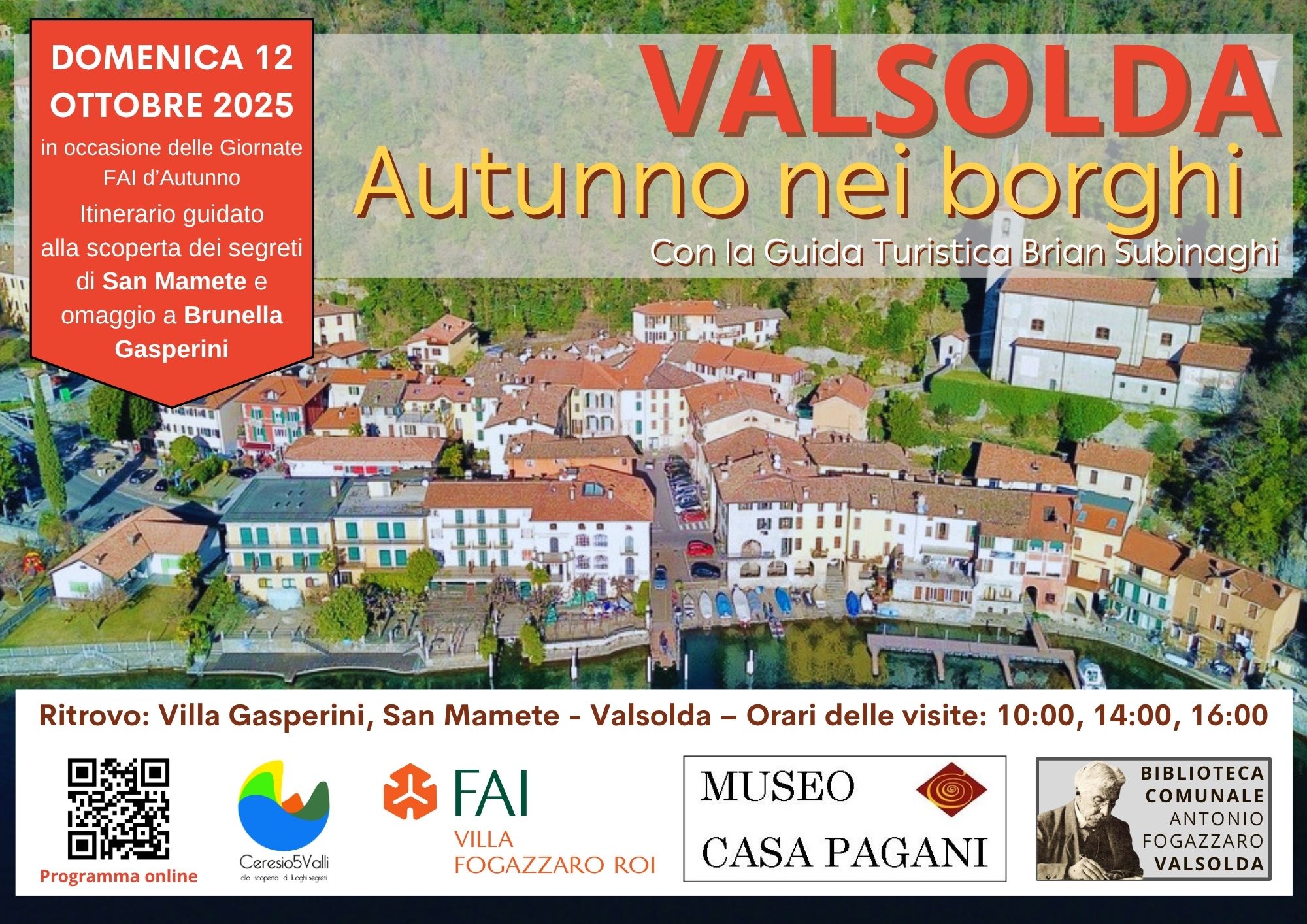 GFA25 Valsolda Autunno nei Borghi 2025, visite guidate