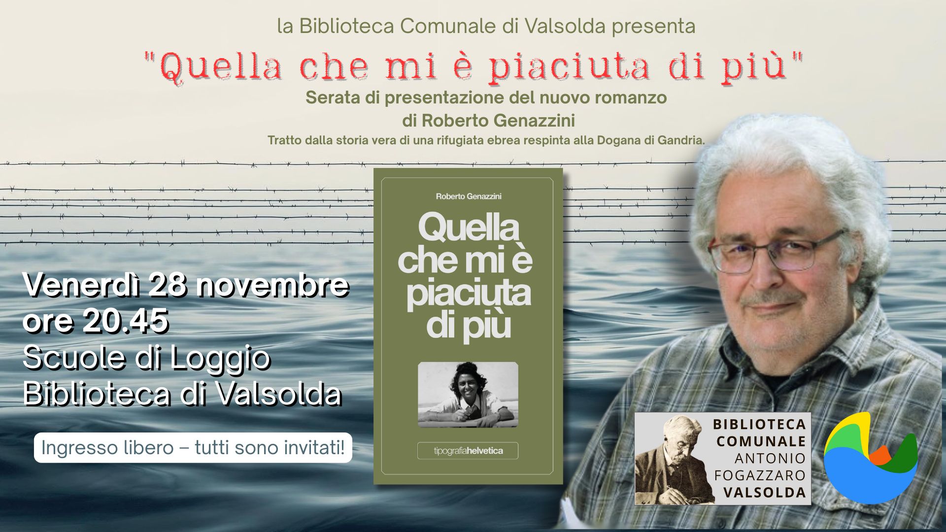 Cover della presentazione del libro "Quella che mi è piaciuta di più" di Roberto Gavazzini