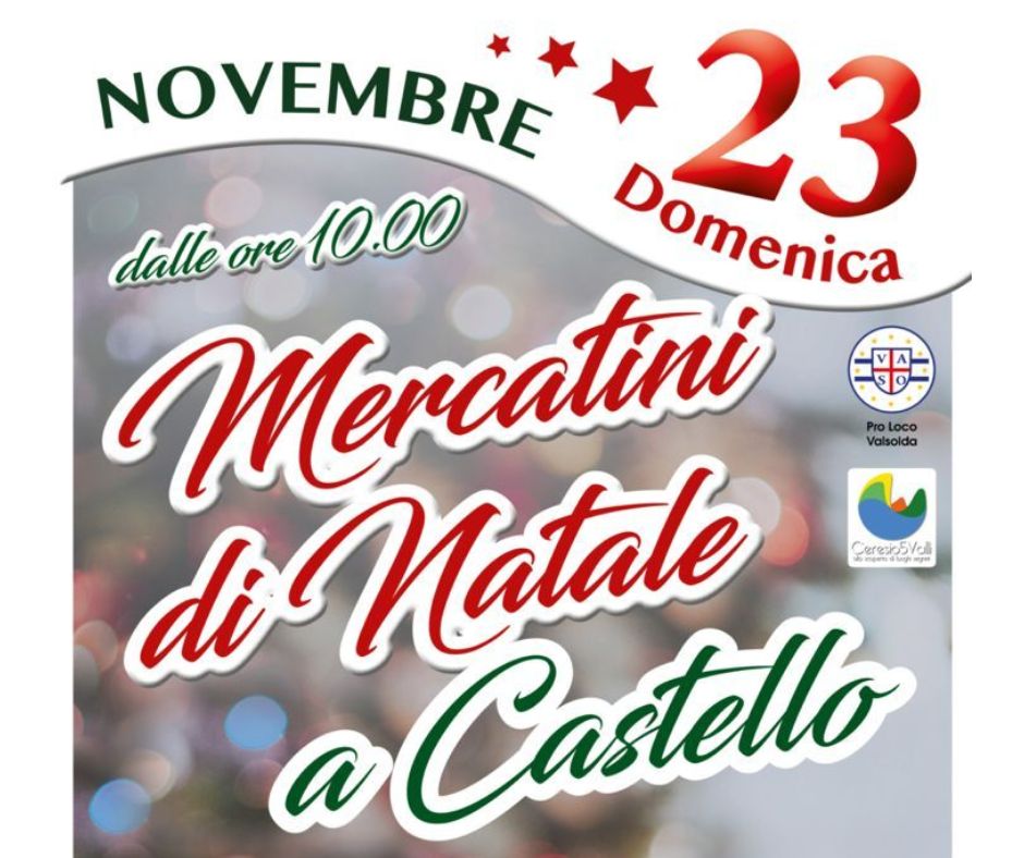 Locandina mercatini di Natale a Castello, Domenica 23 Novembre 2025, Valsolda {{brizy_dc_image_alt imageSrc=