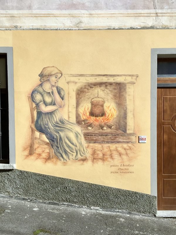 Dipinto di spunto storico e culturale a Claino