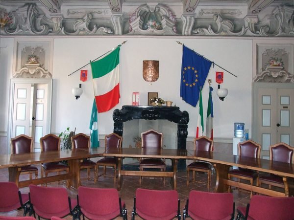 Sala paleontologica con fossili di 310 milioni di anni al Museo Valsanagra