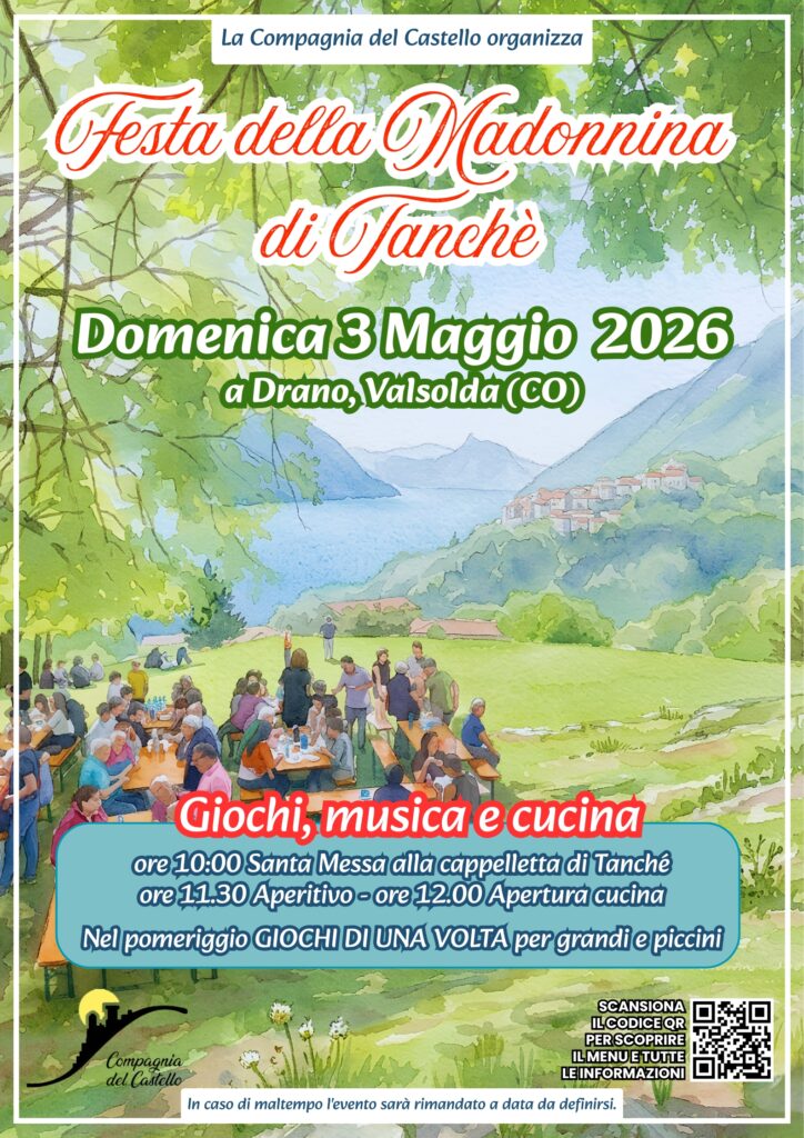 Locandina Festa della Madonnina di Tanchè 3 maggio 2026 - Compagnia del Castello