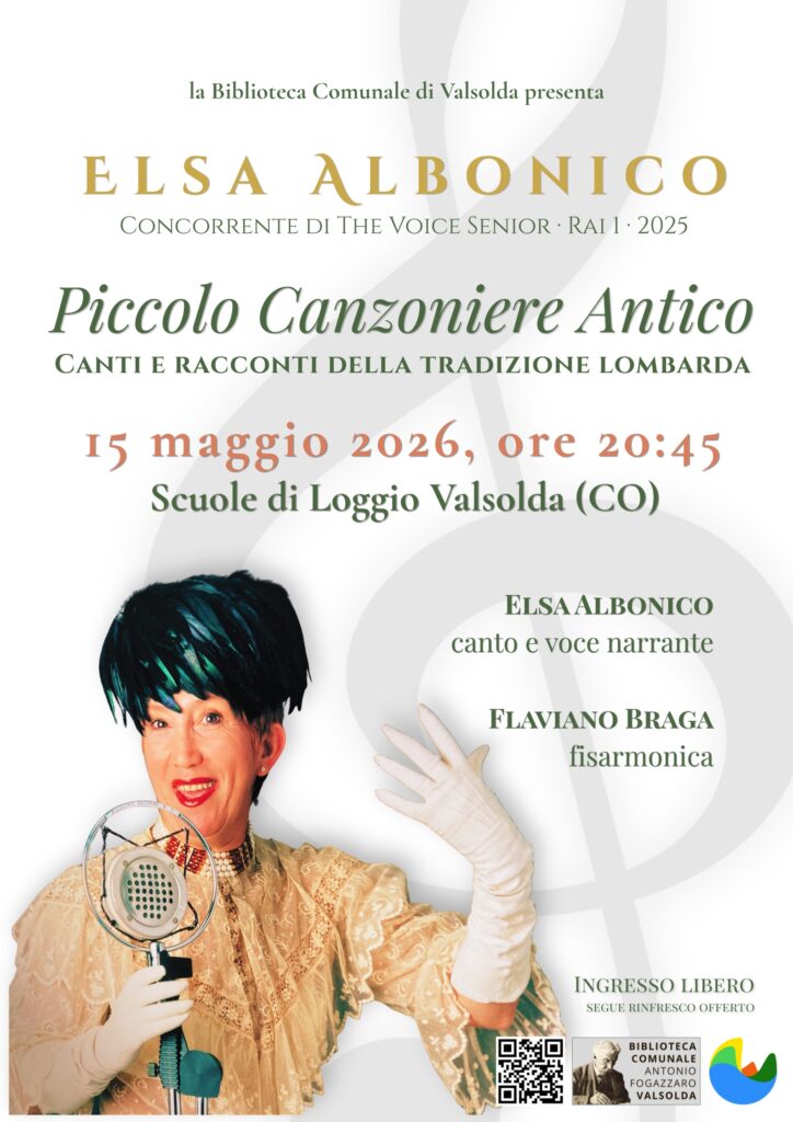 Locandina Piccolo Canzoniere Antico Elsa Albonico Valsolda 15 maggio 2026