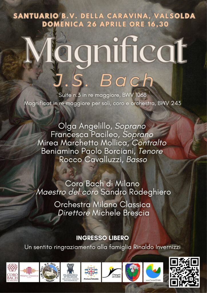 Locandina concerto Magnificat Bach Santuario della Caravina Valsolda 26 aprile 2026