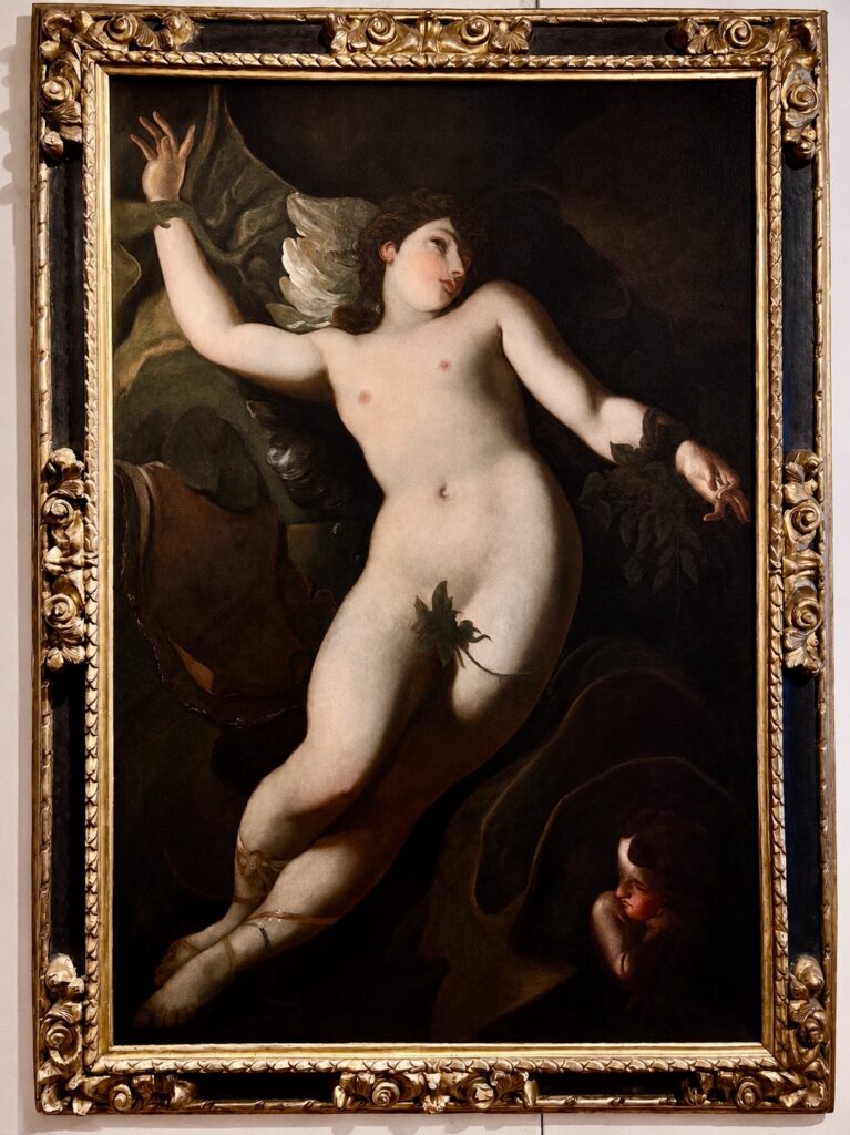 Andromeda legata alla rupe, olio su tela 173×117 cm di Paolo Pagani, esposto al Museo Casa Pagani di Castello Valsolda