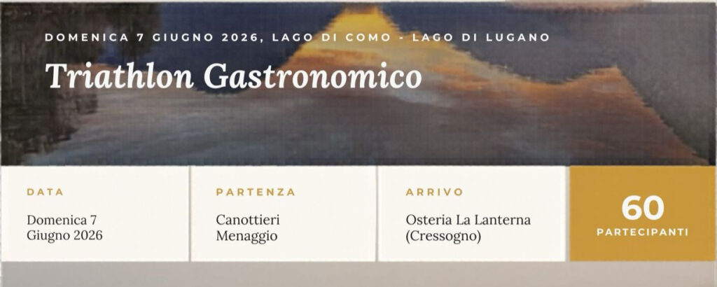 Triathlon Gastronomico 2026 - Lago di Como e Lago di Lugano