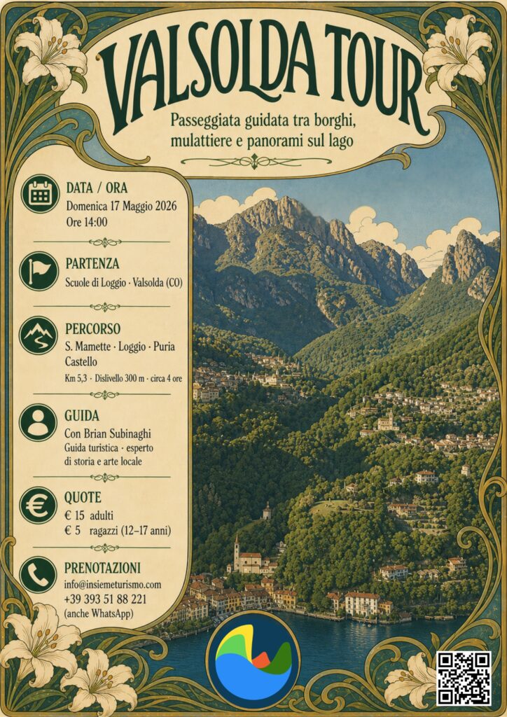 Locandina Valsolda Tour - domenica 17 maggio 2026 ore 14:00 dalle Scuole di Loggio
