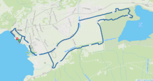 Tracciato del percorso 10 km Vivi Porlezza di Corsa con partenza e arrivo dal lungolago di Porlezza