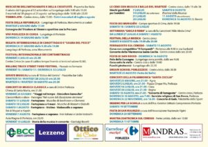 Calendario completo degli eventi dell'Estate 2026 a Porlezza, Pro Loco